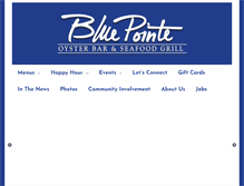 Tablet Screenshot of bluepointerestaurant.com